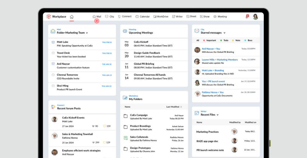 zoho workplace; platforma do pracy zespołowej; narzędzia do współpracy online; zarządzanie dokumentami; komunikacja w firmie; automatyzacja procesów biurowych; współpraca w chmurze; integracja narzędzi biznesowych; narzędzia do zarządzania plikami; zoho writer; zoho sheet; zoho mail; zoho cliq; platforma do komunikacji zespołowej; wdrożenia zoho workplace; optymalizacja pracy zespołów; cyfrowe środowisko pracy; produktywność zespołów; platforma do pracy zdalnej; narzędzia do tworzenia treści; zarządzanie informacjami firmowymi
