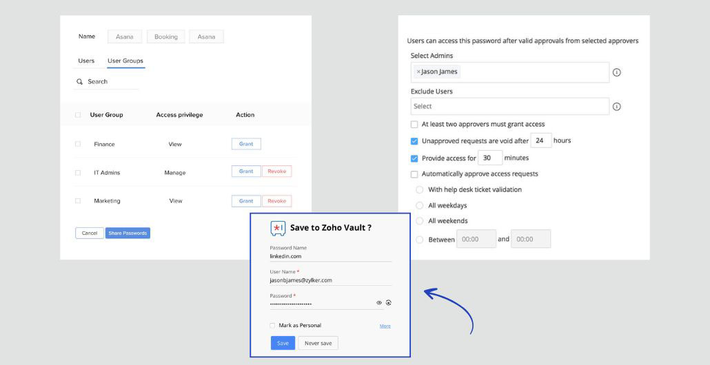 ZOHO Vault- Sales Insiders automatyzacja zarządzania hasłami; platforma do zarządzania hasłami; ochrona danych firmowych; narzędzia do bezpieczeństwa IT; optymalizacja bezpieczeństwa; przechowywanie kluczy dostępu