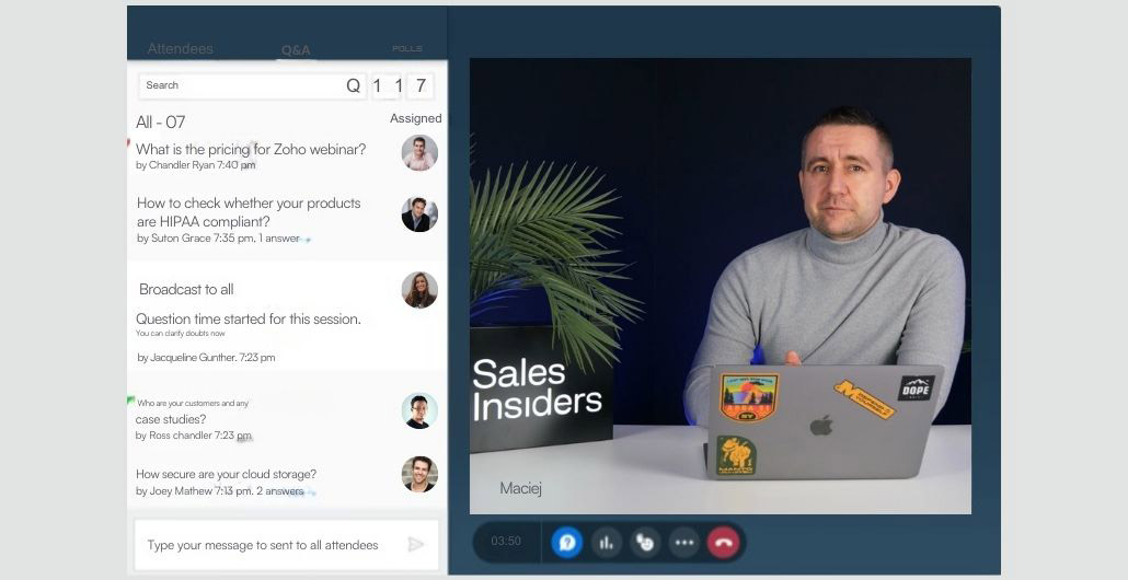 ZOHO Webinar Sales Insiders