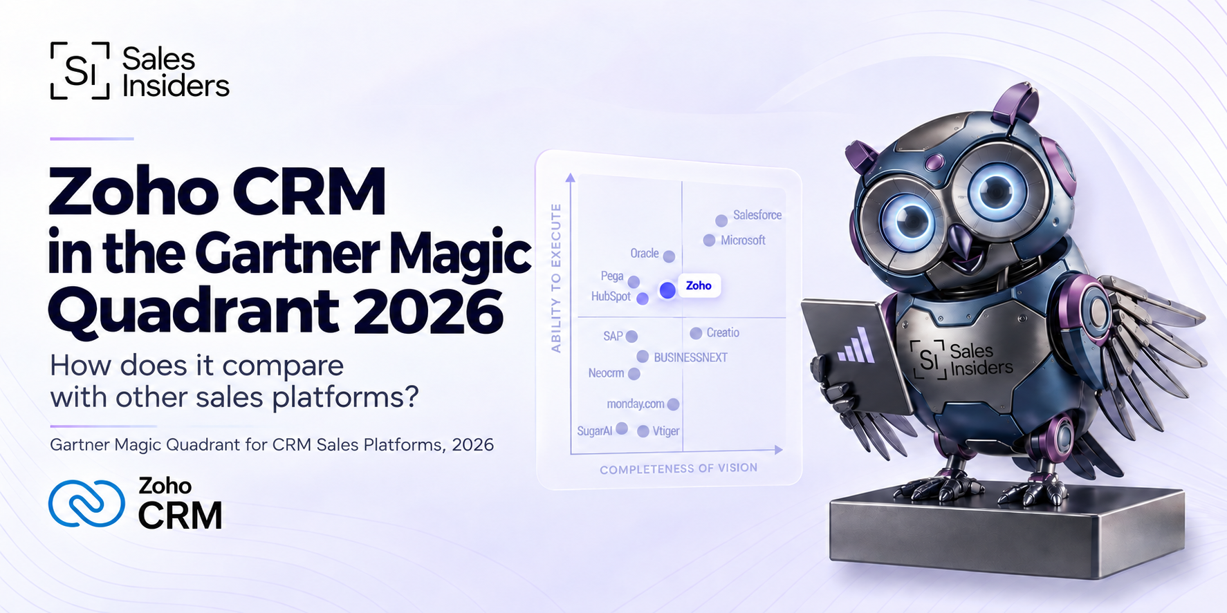 Zoho CRM in the Gartner Magic Quadrant 2026. How does it compare with other sales platforms?